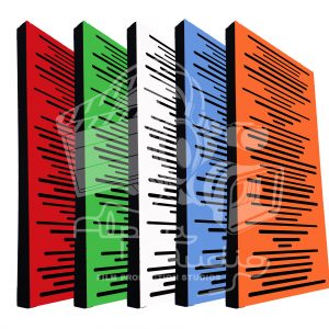 Acoustic Diffusion Panels Lines Design (1200x600mm) - Multiple Colors