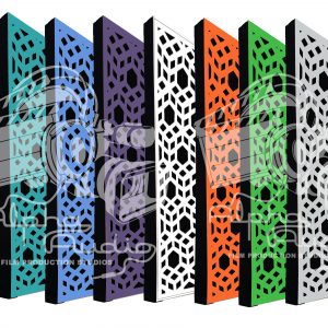 Acoustic Diffusion Panels Center Hexagon (1200x600mm) - Multiple Colors